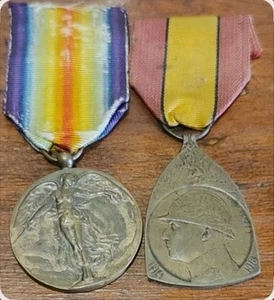 Belgium WW1 War Medal 1914-18 Grouping - Picture 1 of 1
