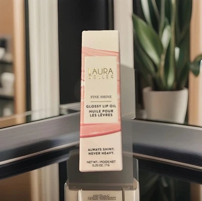 LAURA GELLER Fine Shine Glossy Lip Oil ~ ROSE ENVY ~  NEW in BOX *DISCONTINUED* - Image 1 of 4