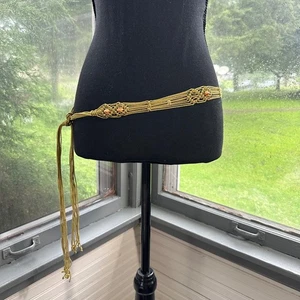 Macrame Belt with Wooden Beads Boho Hippie Festival Women's Accessory - Picture 1 of 5