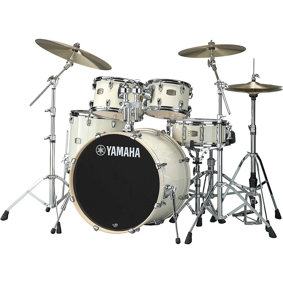 Yamaha Stage Custom Birch 5pc Drum Set w/22BD Classic White - SBP2F50CLW