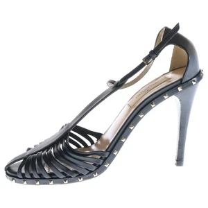 Valentino Rock Nieten Absatz Sandalen Schwarz Leder Damen - Bild 1 von 6