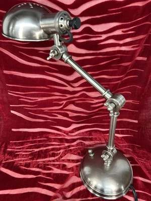 Pottery Barn 3 Way/ Adjustable Professional HEAVY Desk Lamp/ Brushed Nickel - Image 1 of 4