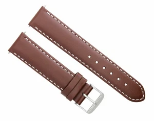 24MM LEATHER WATCH STRAP SMOOTH BAND FOR KENNETH COLE WATCH TQ LIGHT BROWN TAN - Picture 1 of 6