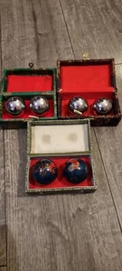 Vintage Chinese Baoding Exercise/Stress/Healing Chime Balls Originalboxs. X3 - Picture 1 of 5