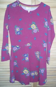 435 by MATILDA JANE heathered maroon floral Fit and Flair dress~girl's size 12~ - Picture 1 of 2