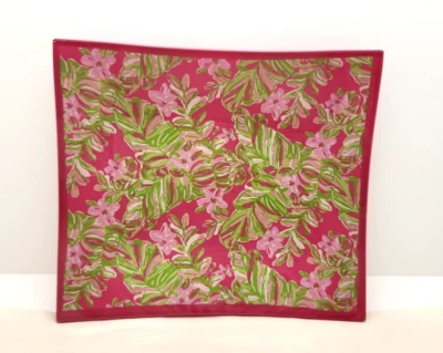 Bandeja de vidrio para tambor Lilly Pulitzer Jungle plato de baratija 7,5" X 6,5" Foto 1 de 3
