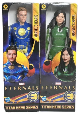 2 Marvel Eternals Titan Hero Series 12” Action Figures IKARIS & SERSI - Open box - Image 1 of 4