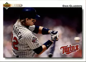 Dan Gladden 1992 Upper Deck MLB #332 Baseball Card Minnesota Twins - Picture 1 of 2