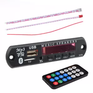 9V 12V MP3 WMA Decoder Board Audio Module USB TF Radio Bluetooth Car MP3 Player - Picture 1 of 11