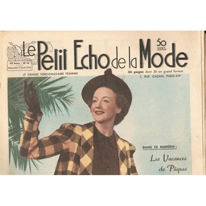 Le PETIT ÉCHO de la MODE Costume Pull-Over Sport et  Voyage Tennis N°16 avril 19 - Imagen 1 de 1