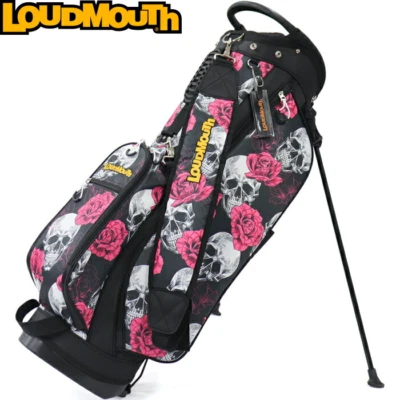 Loudmouth Golf Carry Stand Bag Lightweight 2.3Kg Unisex Skull＆Roses - Image 1 of 4