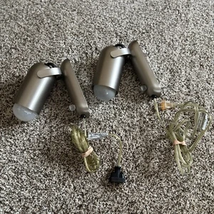 Pair of Portable Luminaire Wall Mount No. BJ-73,702 Brushed Metal - Picture 1 of 5