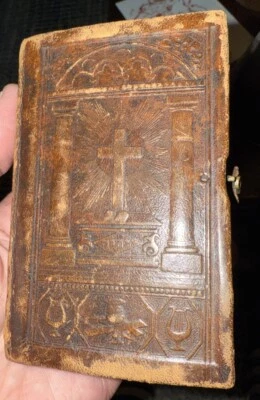 Antique 1862 Swedish Psalmbok Leather Psalm-Boken Hymn Book with Lineage Notes - Image 1 of 4