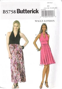 Butterick Pattern 5758 - Women's Dress in two Lengths - Sizes 14-22 - $10.00 - Picture 1 of 2
