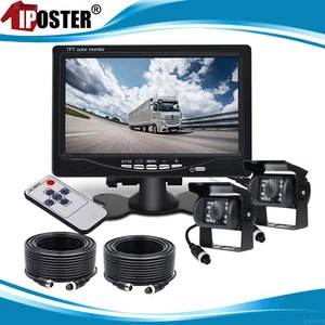 iPoster 2 Car Reversing Camera 4 Pin 7" LCD Rear View Monitor Kit Truck Bus Van - Picture 1 of 12