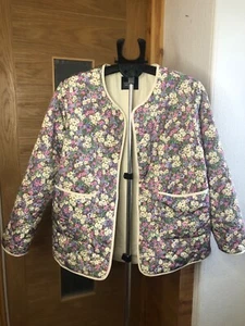 Nobody's Child Ditsy Floral Collarless Quilted Spring Jacket (Size 12) - Picture 1 of 9