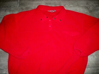 Eastern Mountain Sports Fleece Sherpa Pullover Red Snap-T Size XXL Mens Vintage - Image 1 of 4