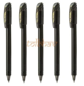 Pentel EnerGel BL 417 Roller Gel Pen - Black Ink 0.7mm Point - Pack of 5 - Picture 1 of 6