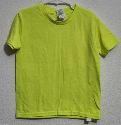 Camiseta de manga corta Gildan amarillo neón manga corta talla 5T para niños Foto 1 de 3