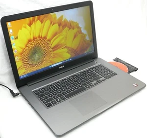 Laptop SSD 17.3 Windows 11 Pro DELL Inspiron 8GB 256GB Webcam WiFi BT DVD±RW PC - Picture 1 of 18