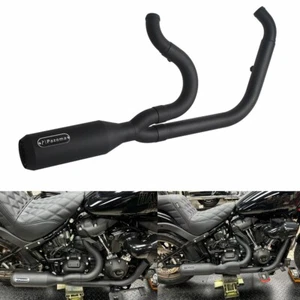 2-Into-1 Exhaust System For Harley Softail 2018-Up Deluxe FLDE Low Rider S FXLRS - Picture 1 of 9