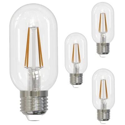 4Pack LED T14 Filament Light Bulb, E26, 5W(40W), Clear, 2700K, 450LM - Image 1 of 4