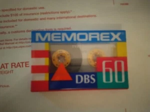 Memorex DBS 60 Blank Audio Cassette Tapes Brand New Sealed Retro Pink Teal 90s - Picture 1 of 3