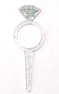 12 Diamond Engagement Ring Picks Cake Pop Cupcake Picks Toppers Decoration Favor - Picture 1 of 1