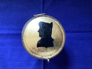 Antique glass Gentleman's finger bowl  with silhouette lid.  VG/Excl Condition - Picture 1 of 11