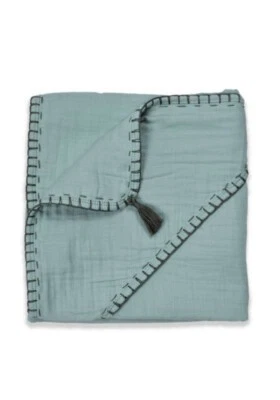 100% Pure Cotton Muslin New Born Baby Gift Bundle - Mint 9 - Image 1 of 4