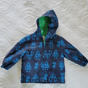 Gymboree 12-24 months Raincoat w/Robots, Navy Blue - Picture 1 of 8