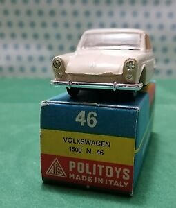 VOLKSWAGEN 1500   - Vintage Politoys ABS n° 46 ,  Made in Italy 1963