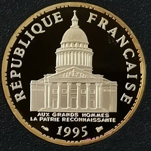 100 FRANCS PANTHEON ARGENT 900‰ 1995 BE BELLE EPREUVE 4796 Ex. FRANCE / UNC ISSU - Picture 1 of 4