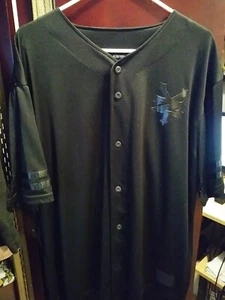 Zoo York Baseball Jersey Short Sleeve Button Down Adult All Black XL skateboard - Picture 1 of 7