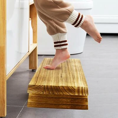 Wooden Bed Stool Under Desk Mobility Step Stool for Elderly High Bed Side - Image 1 of 4