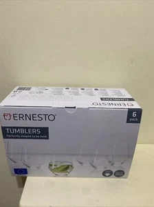 Ernesto Pack Of 6 Tumblers 395ml High Quality Crystal Glassware - Picture 1 of 8