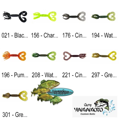 Yamamoto Hula Grub (93-10) Double Tail 4 Inch Any 11 Colors Soft Baits - Image 1 of 4