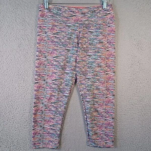 Take A Walk Womens Multicolor Yoga Pants Size Large Colorful Stretch Soft Capri - Picture 1 of 11