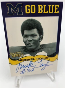 TK Legacy MICHAEL TAYLOR AUTO M GO BLUE #33 Signature Card MICHIGAN WOLVERINES - Picture 1 of 7