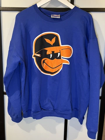 VTG Baltimore Orioles Sweater Blue Size Large Cover