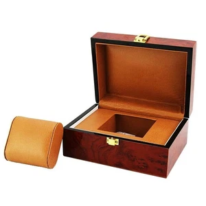 Unisex Holz Armbanduhr Box Luxus Weinrot Schmuck Uhr Aufbewahrungsbox Geschenk * - Bild 1 von 12