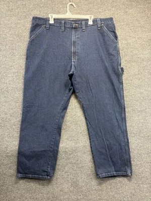 Wrangler Carpenter Jeans Men 44x30 Relaxed Straight Dark Wash Denim Pants - Image 1 of 4