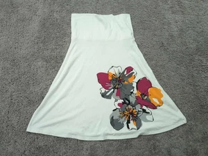 Antigua Falda Azul Marino Línea A Para Mujer Pequeña Blanca Floral Mini Verano Informal - Imagen 1 de 6