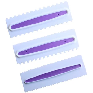 Herramienta de decoración para pasteles crema 3 piezas mousse pulidora peine para glaseado - Imagen 1 de 12