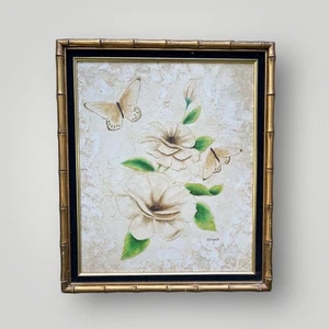 Quadro Cooper Farfalle e Fiori Incorniciato Wall Art Retrò - Foto 1 di 7
