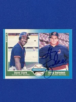 1987 Fleer Greg Swindell RC #644 Autograph Auto Signed Rookie Card Dave Clark - Image 1 of 2