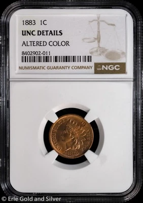 1883 1C Indian Head Cent NGC UNC Details | Uncirculated - Image 1 of 4