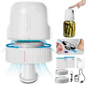 3-in-1 Electric Mason Jar Vacuum Sealer Kit for Wide & Regular Mouth Canning ... - Picture 1 of 7