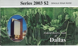 2003 $2.00 Bill Uncirculated Star Note* Low Serial / Low Run K-00013747* - Picture 1 of 2