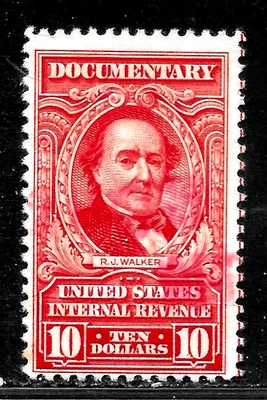 HICK GIRL-OLD USED U.S. DOCUMENTARY STAMPS  $10.00  SERIES 1954      X6220 - Image 1 of 2